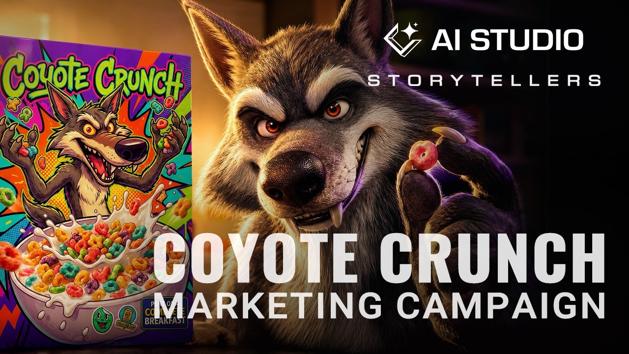 AI Studio Storytellers Coyote Crunch marketing campaign feature